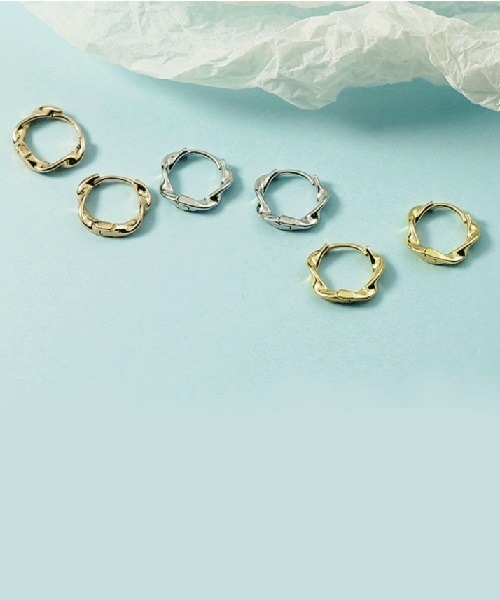 Ritomo De Ricco（リトモ・デ・リコ）の「シンプルビンテージ風フープピアス（ピアス（両耳用）・レディース・A/B/C・SMALL）」の9枚目の写真