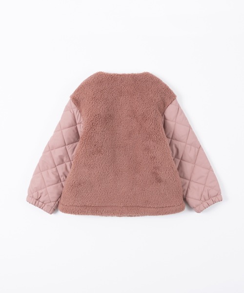 trois lapins kp(トロワラパンケーピー)の「シャギーボアコート(120~130)(ノーカラーコート・キッズ・モカ/オフホワイト・130cm/120cm)」の10枚目の写真