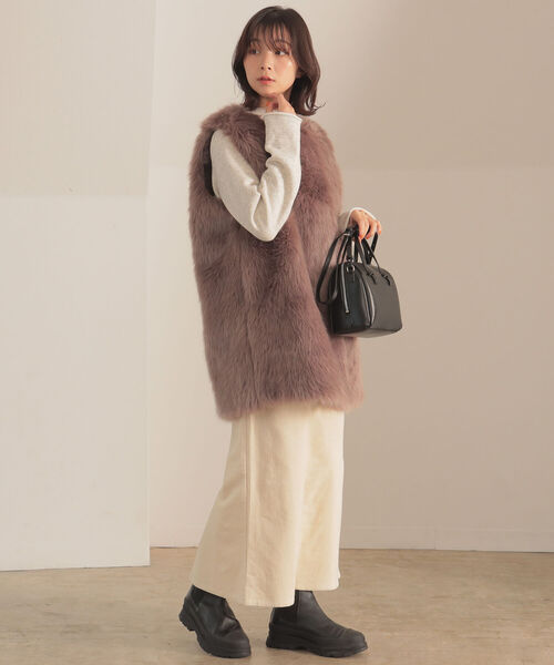 BeAMS DOT(ビームスドット)の「BeAMS DOT / コーデュロイ ロングタイトスカート(スカート・レディース・ライトイエロー/ブルー/オフホワイト・S/M)」の9枚目の写真