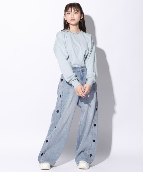 repipi armario(レピピ アルマリオ)の「サイドハートホックデニムパンツ(デニムパンツ・キッズ・ブルー系その他/ブルー系その他2/ブラック・SMALL/MEDIUM/LARGE)」の4枚目の写真