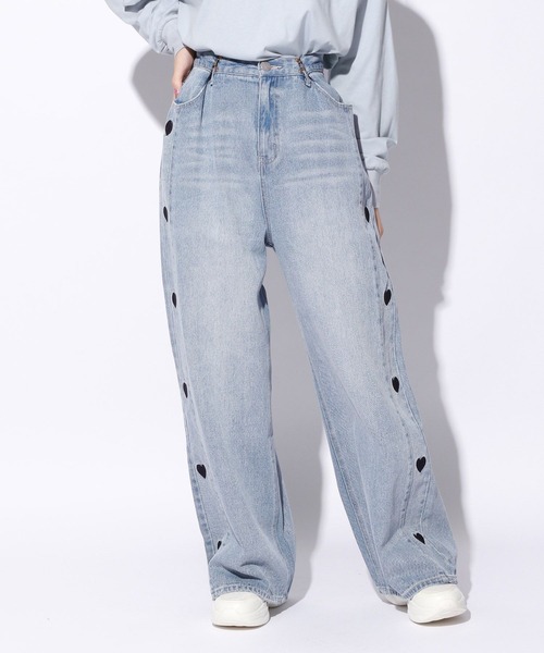 repipi armario(レピピ アルマリオ)の「サイドハートホックデニムパンツ(デニムパンツ・キッズ・ブルー系その他/ブルー系その他2/ブラック・SMALL/MEDIUM/LARGE)」の5枚目の写真