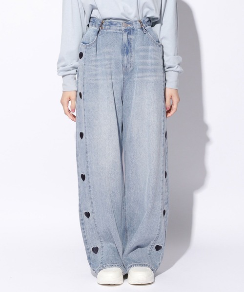 repipi armario(レピピ アルマリオ)の「サイドハートホックデニムパンツ(デニムパンツ・キッズ・ブルー系その他/ブルー系その他2/ブラック・SMALL/MEDIUM/LARGE)」の6枚目の写真