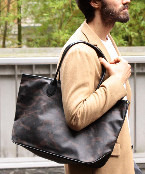 BEAUTY&YOUTH UNITED ARROWS(ビューティーアンドユースユナイテッドアローズ)の「BY コーティング コットン トートバッグ:◆(トートバッグ・メンズ・ダークグリーン/ネイビー/グレー/ブラック・フリー)」の4枚目の写真