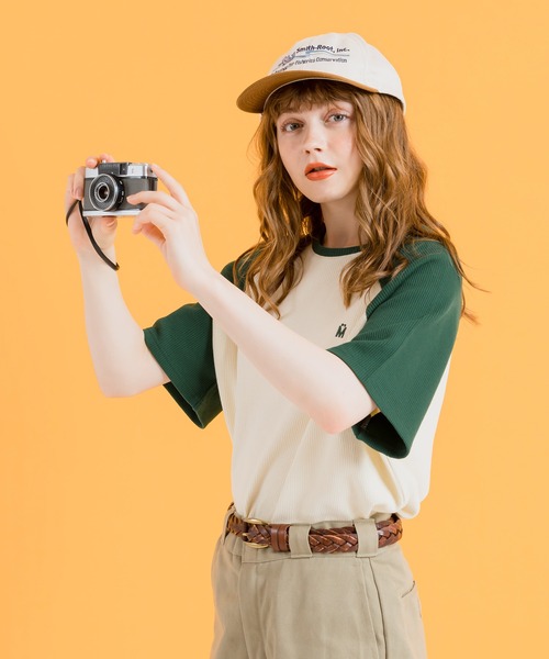 MUHET（ミュエータ）の「ワッフルラグランTシャツ（Tシャツ/カットソー・レディース・グレー/グリーン・MEDIUM/X-LARGE）」の11枚目の写真