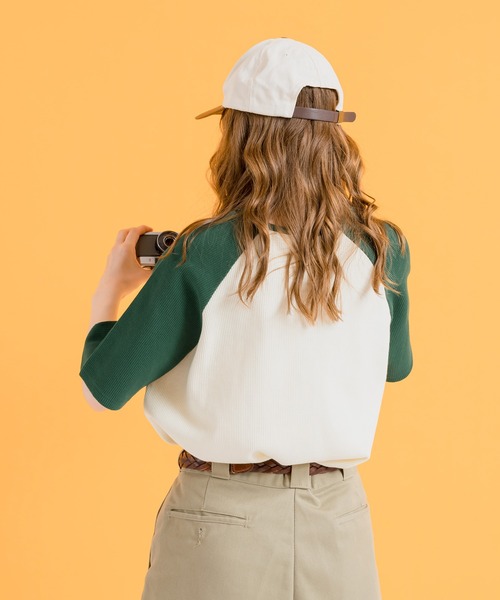 MUHET（ミュエータ）の「ワッフルラグランTシャツ（Tシャツ/カットソー・レディース・グレー/グリーン・MEDIUM/X-LARGE）」の8枚目の写真