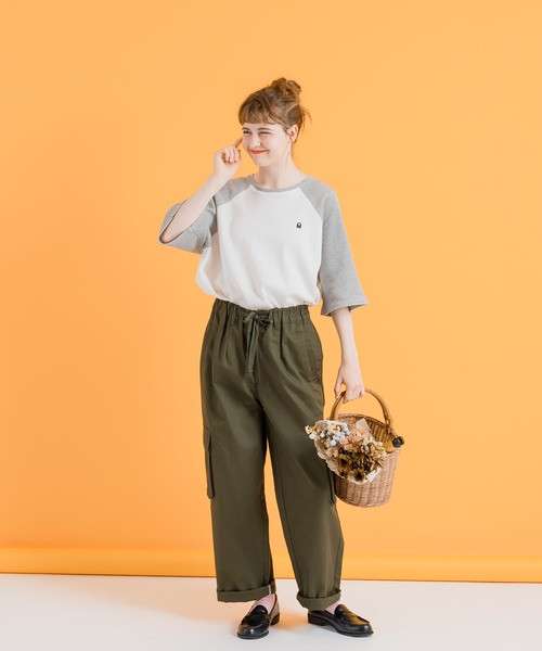 MUHET（ミュエータ）の「ワッフルラグランTシャツ（Tシャツ/カットソー・レディース・グレー/グリーン・MEDIUM/X-LARGE）」の7枚目の写真