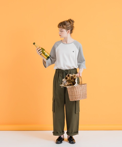 MUHET（ミュエータ）の「ワッフルラグランTシャツ（Tシャツ/カットソー・レディース・グレー/グリーン・MEDIUM/X-LARGE）」の22枚目の写真