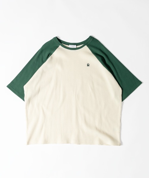 MUHET（ミュエータ）の「ワッフルラグランTシャツ（Tシャツ/カットソー・レディース・グレー/グリーン・MEDIUM/X-LARGE）」の15枚目の写真