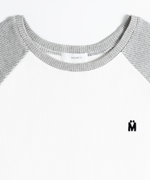 MUHET（ミュエータ）の「ワッフルラグランTシャツ（Tシャツ/カットソー・レディース・グレー/グリーン・MEDIUM/X-LARGE）」の17枚目の写真