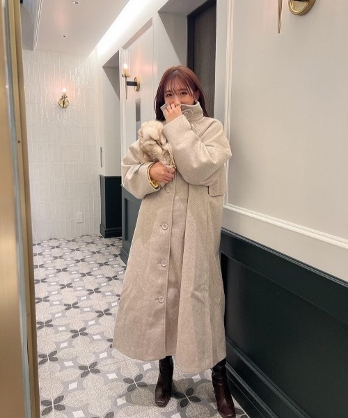 美品♡ランバン シルク ステンカラーコート 黒 高級 希少 大きいサイズ XL ap retro ステンカラーコート コート ステンカラースタンド