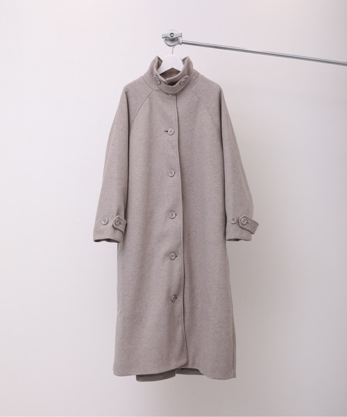 セール】ステンカラーコート/スタンドカラーロングコート（ステン