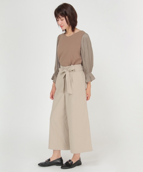 ikka（イッカ）の「フェイクスエードワイドパンツ（その他パンツ・レディース・ベージュ/ネイビー/ブラウン・M/L）」の5枚目の写真