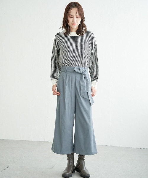 ikka（イッカ）の「フェイクスエードワイドパンツ（その他パンツ・レディース・ベージュ/ネイビー/ブラウン・M/L）」の16枚目の写真