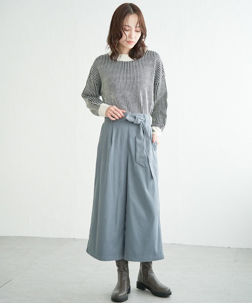 ikka（イッカ）の「フェイクスエードワイドパンツ（その他パンツ・レディース・ベージュ/ネイビー/ブラウン・M/L）」の17枚目の写真