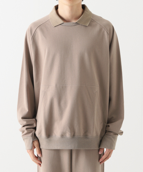 no.(ナンバー)の「【NO. / ナンバー】DOUBLE COLLAR NECK SWEAT(スウェット・メンズ・ブラック/ベージュ・MEDIUM/SMALL)」の4枚目の写真