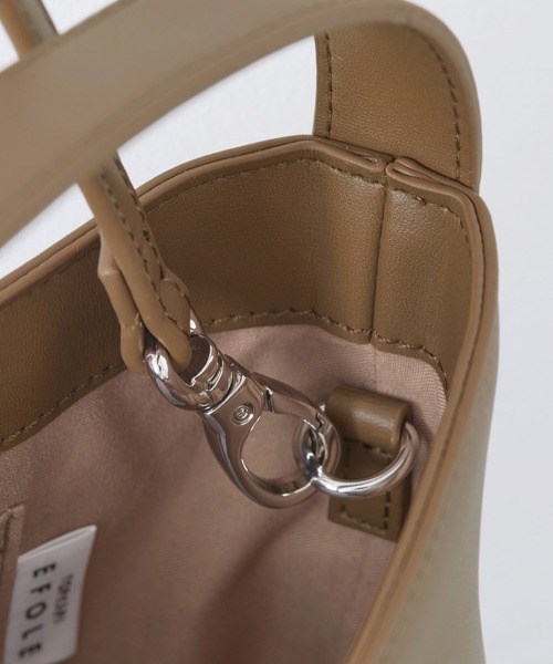 EFOLE（エフォル）の「2way バスケット ショルダー バッグ（ショルダーバッグ・レディース・ブラック/ベージュ/キャメル・FREE）」の9枚目の写真