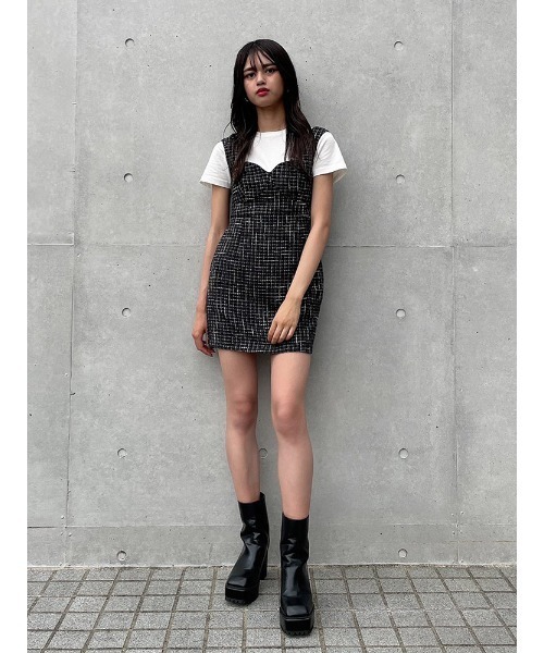 ENVYM（アンビー）の「ツイードミニＳＫ（スカート・レディース・ブラック/ベージュ・FREE）」の19枚目の写真