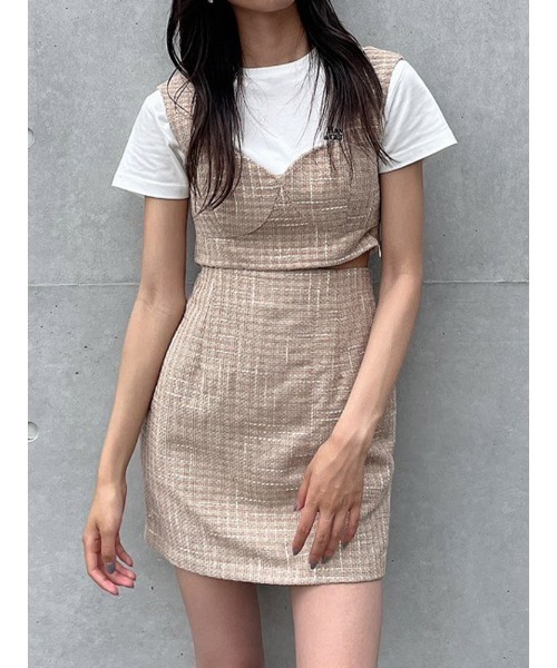 ENVYM（アンビー）の「ツイードミニＳＫ（スカート・レディース・ブラック/ベージュ・FREE）」の17枚目の写真
