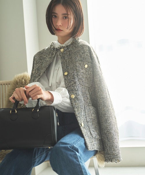 N.（N. Natural Beauty Basic）（エヌエヌナチュラルビューティーベーシック）の「【横田ひかるさん着用】◆ステッチボストンバッグ（ボストンバッグ・レディース・ブラック/キャメル・ﾌﾘ-）」の9枚目の写真