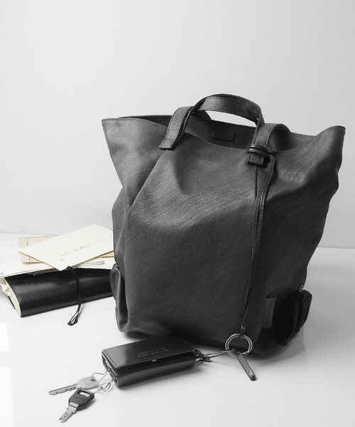 PATRICK STEPHAN(パトリックステファン)の「パトリック ステファン / Fabric middle tote 'loop handle' brush トートバッグ(トートバッグ・メンズ・ブラック・FREE)」の12枚目の写真