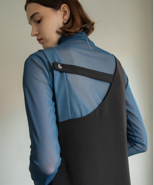 VACANCY（ヴァカンシー）の「アンバランスレイヤードワンピース（ワンピース・レディース・ブラック/パープル/グリーン・FREE）」の15枚目の写真