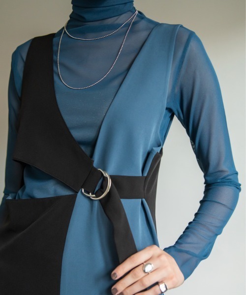 VACANCY（ヴァカンシー）の「アンバランスレイヤードワンピース（ワンピース・レディース・ブラック/パープル/グリーン・FREE）」の10枚目の写真