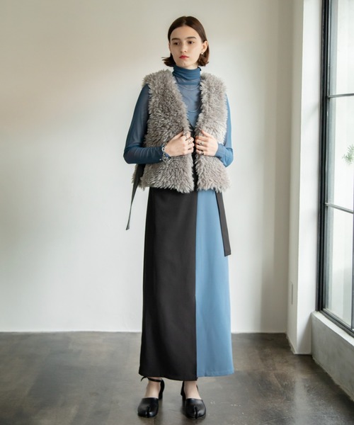 VACANCY（ヴァカンシー）の「アンバランスレイヤードワンピース（ワンピース・レディース・ブラック/パープル/グリーン・FREE）」の11枚目の写真