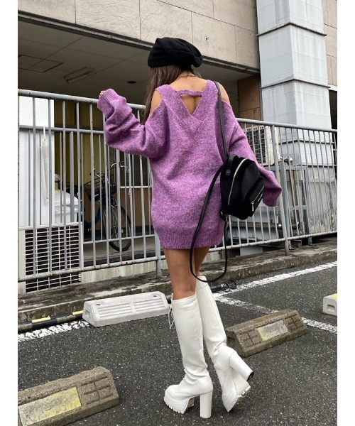 フェイクレザーレースアップロングブーツ（ブーツ）｜EGOIST  