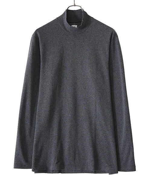 ANATOMICA（アナトミカ）の「ANATOMICA / アナトミカ：MOCK NECK TEE L/S：530-521-13[MUS]（Tシャツ/カットソー・メンズ・ナチュラル/チャコール/ネイビー/ホワイト・M/XL/L）」の2枚目の写真