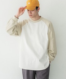 メンズラグランロングTシャツ