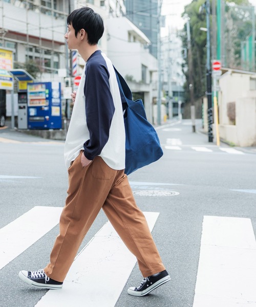 coca(coca)(コカ)の「メンズラグランロングTシャツ(Tシャツ/カットソー・メンズ・ブラック/グリーン/ネイビー/ベージュ/ターコイズブルー・M/L/XL)」の11枚目の写真