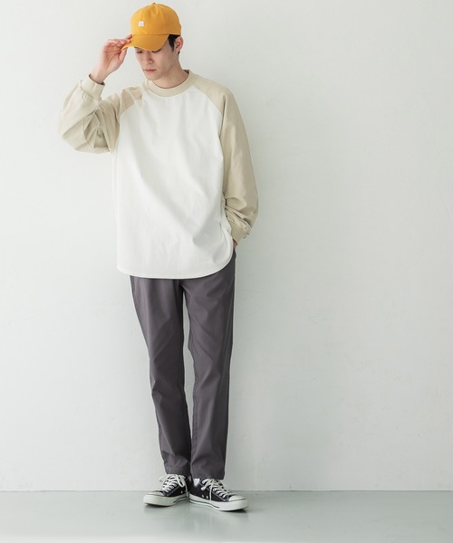 coca(coca)(コカ)の「メンズラグランロングTシャツ(Tシャツ/カットソー・メンズ・ブラック/グリーン/ネイビー/ベージュ/ターコイズブルー・M/L/XL)」の20枚目の写真