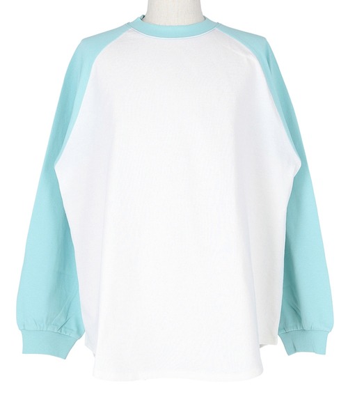 coca(coca)(コカ)の「メンズラグランロングTシャツ(Tシャツ/カットソー・メンズ・ブラック/グリーン/ネイビー/ベージュ/ターコイズブルー・M/L/XL)」の18枚目の写真