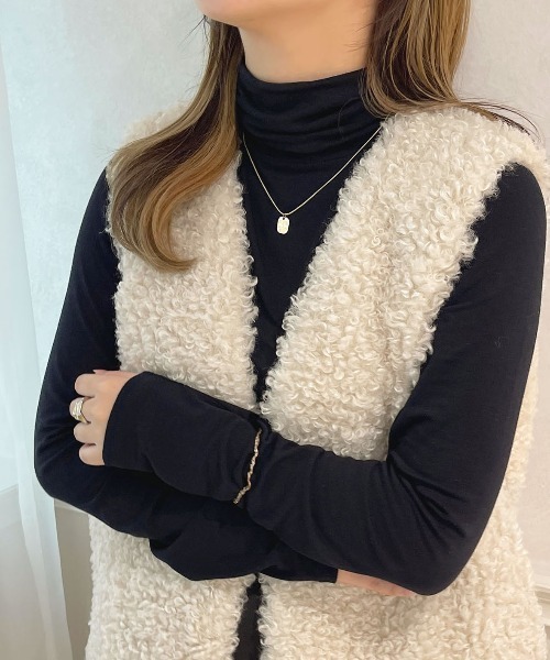 apres jour（アプレジュール）の「クシュクシュインナー【ZOZOTOWN限定アイテム】（Tシャツ/カットソー・レディース・ブラック/アイボリー/ダークブラウン・X-LARGE/フリー）」の14枚目の写真