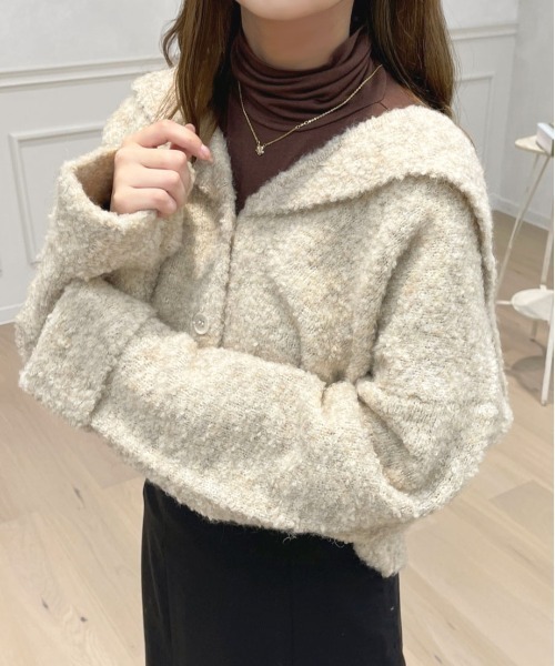 apres jour（アプレジュール）の「クシュクシュインナー【ZOZOTOWN限定アイテム】（Tシャツ/カットソー・レディース・ブラック/アイボリー/ダークブラウン・X-LARGE/フリー）」の15枚目の写真