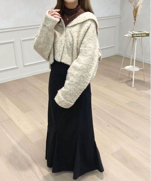 apres jour（アプレジュール）の「クシュクシュインナー【ZOZOTOWN限定アイテム】（Tシャツ/カットソー・レディース・ブラック/アイボリー/ダークブラウン・X-LARGE/フリー）」の6枚目の写真