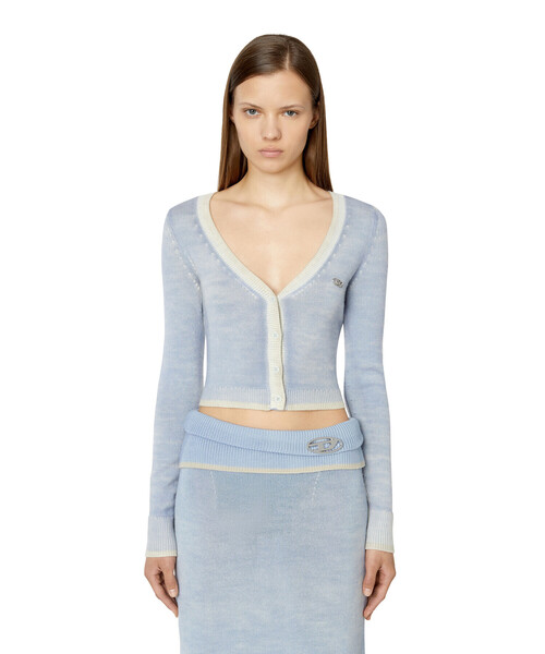 DIESEL（ディーゼル）の「レディース ニット カーディガン（カーディガン/ボレロ・レディース・オレンジ/グレー/ブルー・SMALL/MEDIUM/LARGE/X-LARGE）」の2枚目の写真