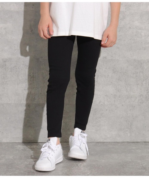 ANAP kids(アナップキッズ)の「ウエストロゴゴムテレコレギンス(レギンス/スパッツ・キッズ・ブラック/グレー・100cm/120cm/110cm/130cm)」の5枚目の写真