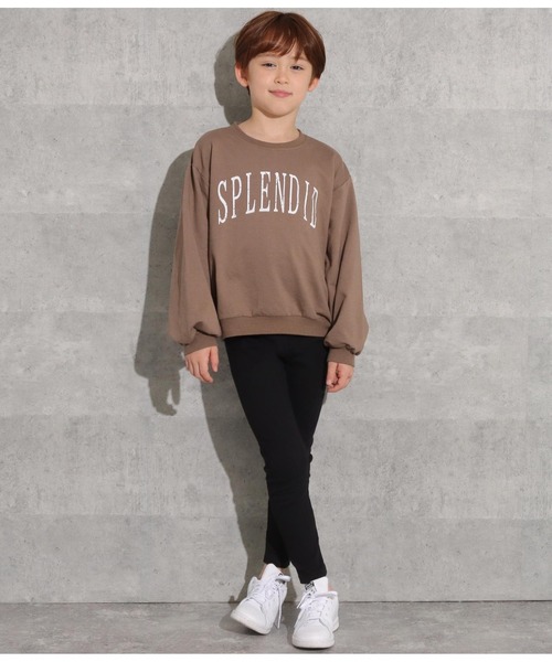 ANAP kids(アナップキッズ)の「ウエストロゴゴムテレコレギンス(レギンス/スパッツ・キッズ・ブラック/グレー・100cm/120cm/110cm/130cm)」の6枚目の写真