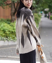 TOWN CRAFT/タウンクラフト SHAGGY JACQUARD CARDIGANシャギージャガードカーディガンユニセックス