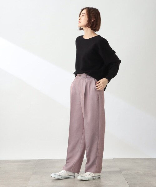 THE SHOP TK (ザ ショップ ティーケー )の「◆【洗える/ウエストゴム】シャンブレータックワイド(その他パンツ・レディース・ライトパープル/ベージュ系3・12/13/11)」の17枚目の写真