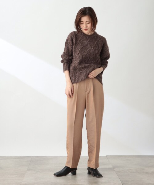 THE SHOP TK (ザ ショップ ティーケー )の「◆【洗える/ウエストゴム】シャンブレータックワイド(その他パンツ・レディース・ライトパープル/ベージュ系3・12/13/11)」の3枚目の写真