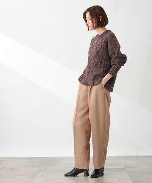 THE SHOP TK (ザ ショップ ティーケー )の「◆【洗える/ウエストゴム】シャンブレータックワイド(その他パンツ・レディース・ライトパープル/ベージュ系3・12/13/11)」の9枚目の写真