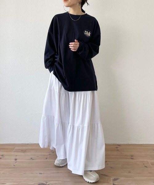 wee9s(ウィークス)の「vintage like cotton flare skirt / ヴィンテージライクウエストゴムコットンフレアスカート(スカート・レディース・ブラック/アイボリー・FREE)」の14枚目の写真