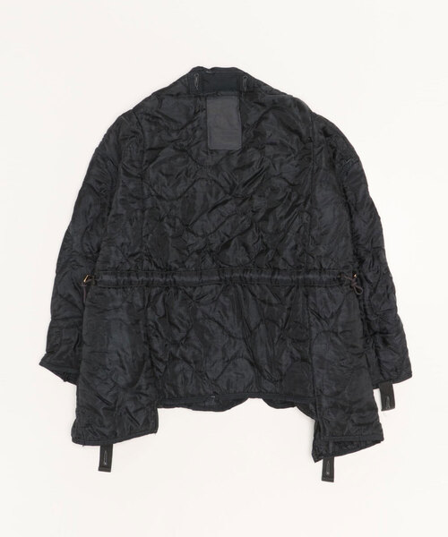 RehersalL（リハーズオール）の「rehersall/リハーズオール/シャーリングライナージャケット（ブルゾン・レディース・ブラック/グリーン・F）」の3枚目の写真