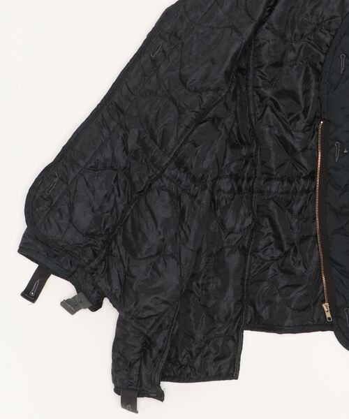 RehersalL（リハーズオール）の「rehersall/リハーズオール/シャーリングライナージャケット（ブルゾン・レディース・ブラック/グリーン・F）」の5枚目の写真