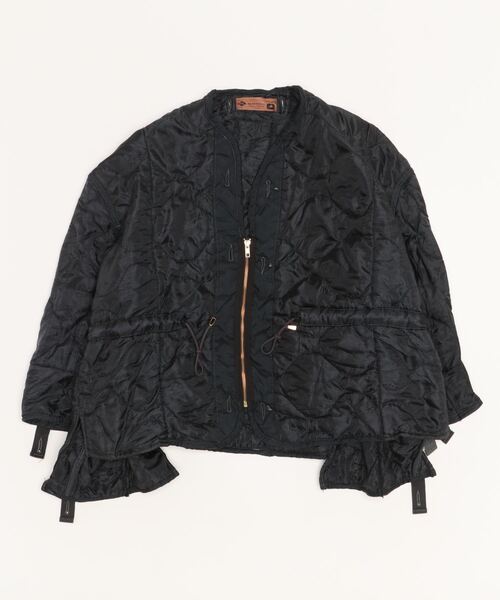 RehersalL（リハーズオール）の「rehersall/リハーズオール/シャーリングライナージャケット（ブルゾン・レディース・ブラック/グリーン・F）」の16枚目の写真