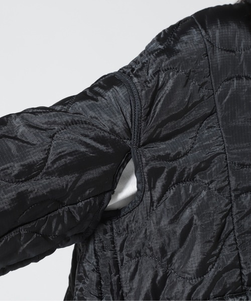 RehersalL（リハーズオール）の「rehersall/リハーズオール/シャーリングライナージャケット（ブルゾン・レディース・ブラック/グリーン・F）」の11枚目の写真