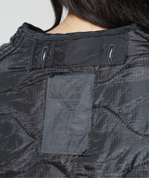 RehersalL（リハーズオール）の「rehersall/リハーズオール/シャーリングライナージャケット（ブルゾン・レディース・ブラック/グリーン・F）」の13枚目の写真