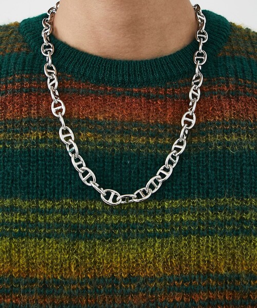 LiNoH（リノー）の「FUSION ANCHOR NECKLACE/アンカーチェーンネックレス（ネックレス・メンズ・シルバー・FREE）」の4枚目の写真